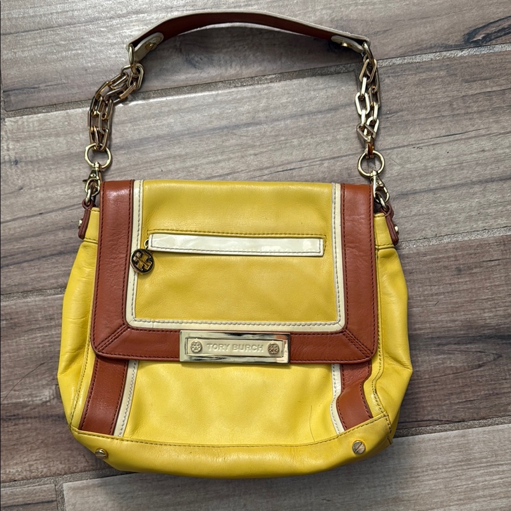 Tory Burch Yellow and Brown Women's Bag